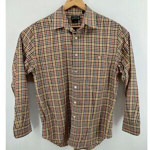 ORVIS Mens Trim Fit Check Plaid Long Sleeve Button‎ Up Shirt Cotton Size Large